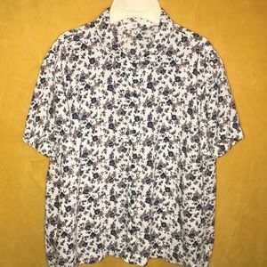 VANS floral button up